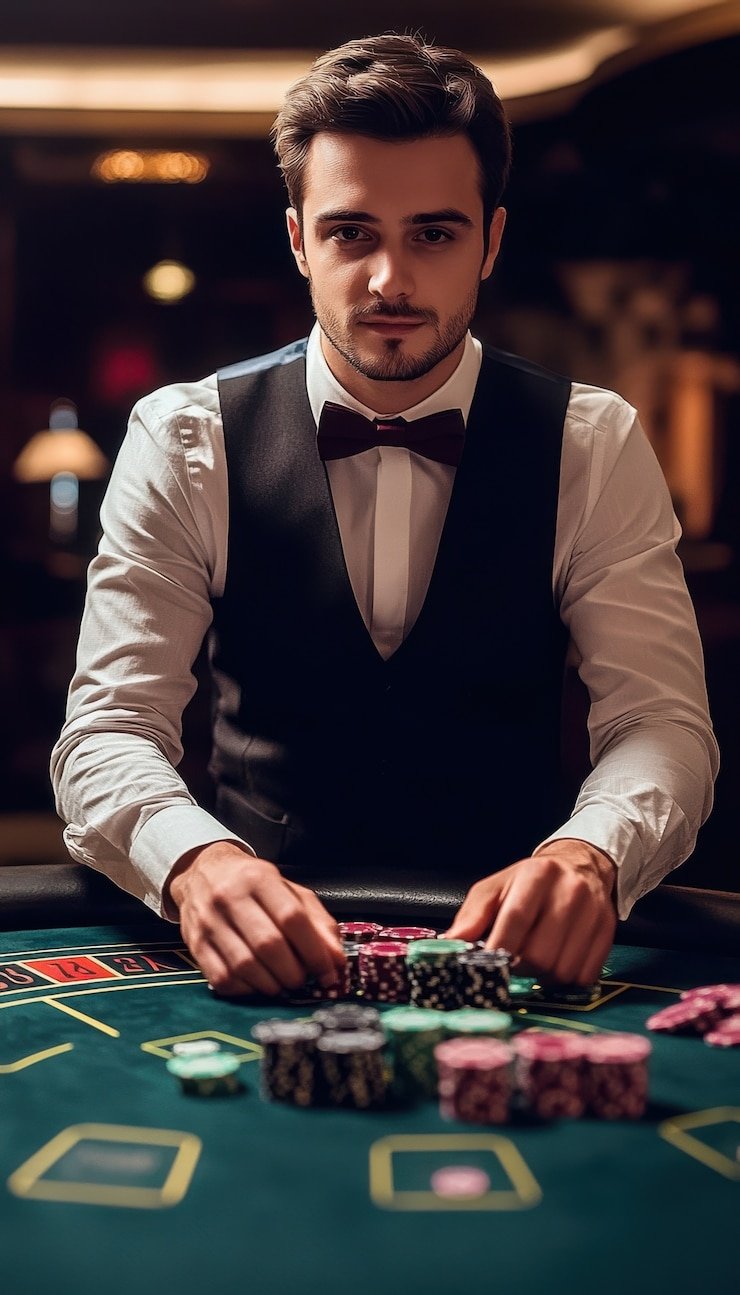 Roulette wheel and betting board on SA Gaming table