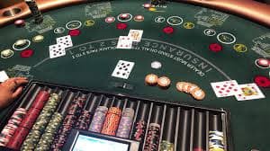 Betting window and round timer Live dealer interface showing round timer and betting window